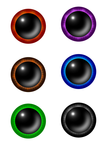 Olhos coloridos Vector Set